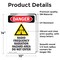 Signmission Radiation & Laser Sign, 14 in H x 10 in W, Vinyl Decal, Rectangle OS-2PACK-DS-D-1014-V-1688 - alternate 4